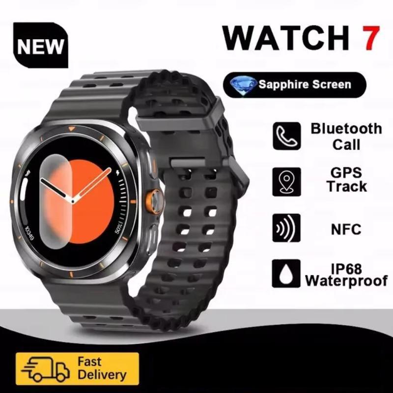 2024 Neue Smart Watch 7 Ultra für Männer AMOLED-Bildschirm Multifunktions-Sport-Fitness-Tracker Gesundheit Damen Smart Watch Galaxy Watch 7 Ultra schwarz