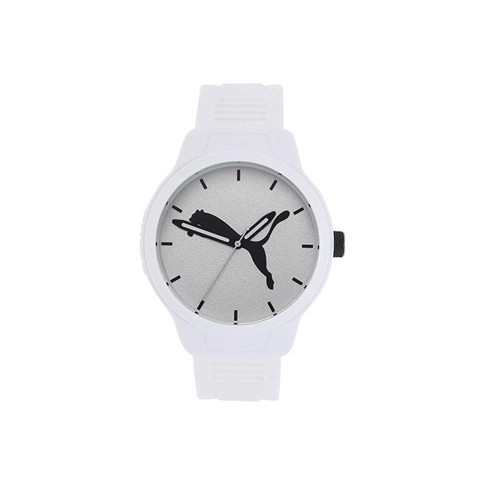 Puma Quarz Uhr Synthetikfaser Armband 43mm Weißes Zifferblatt Sportlich Lässig Paar Wasserdicht Herren Uhren P5012-WHITE White