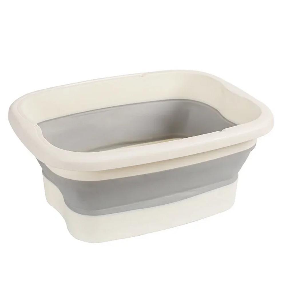 Faltbare Fußbad Massage Eimer Einweichen Eimer Klapp Becken Spa Fußbad Eimer Haushalt Sauna Badewanne Pediküre Bad Badewanne weiß