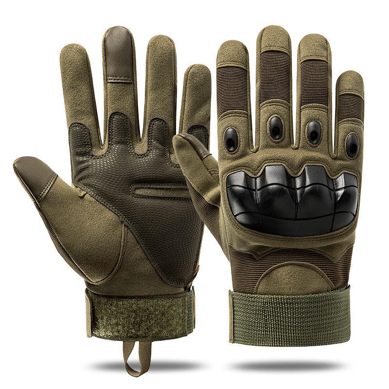 Taktischer Handschuh für Herren, Outdoor, taktischer Schutz, Sporttraining, Outdoor, Militär-Fan-Reithandschuh, männlich M armee grüne