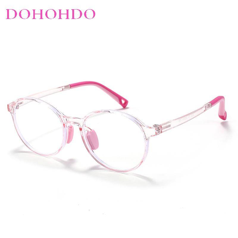 Neue Blaulichtfilter Kinder TR90 Brille Kinder Jungen Mädchen Computer Augenschutz Brille Rezeptpflichtige Kinderbrille Brillen rosa zu löschen