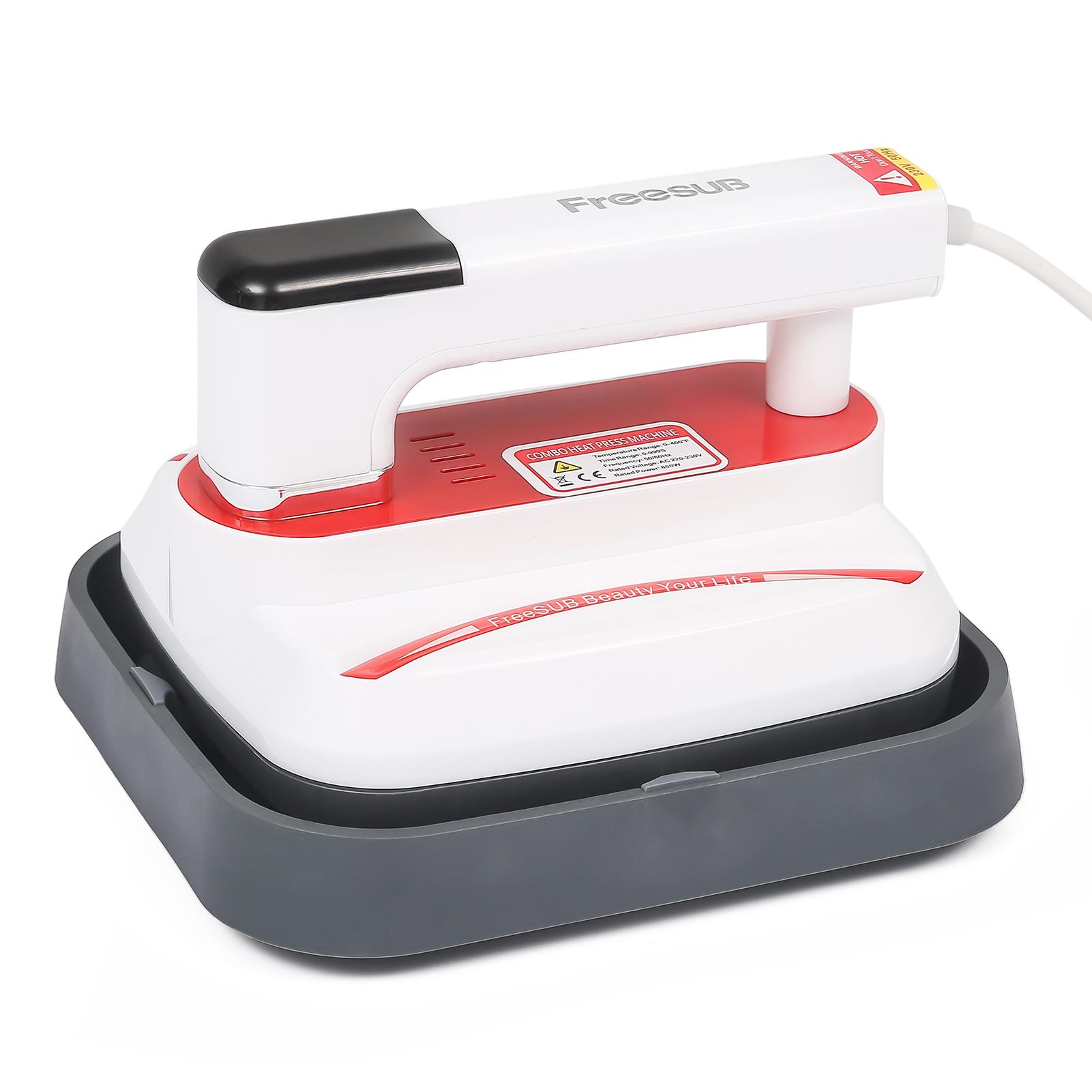 Protable Hitzepressemaschine T-Shirt-Druck Einfache Erwärmung Transferpresse Eisenmaschinen für Baby US Plug weiß