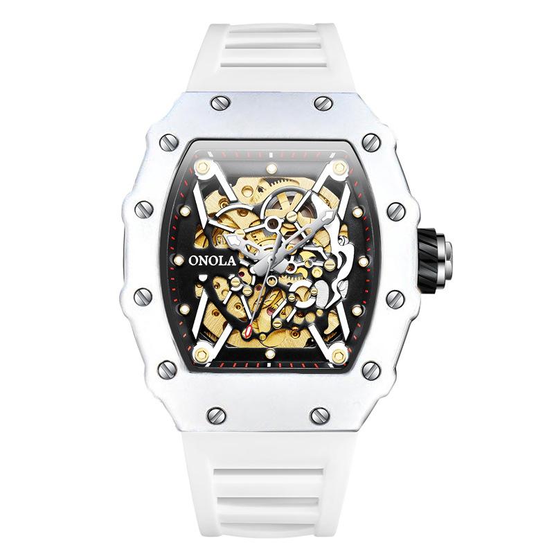 Neue Topmarke Mode Automatische Mechanische Uhr Herren Leuchtendes Silikonband Wasserdicht Leuchtende Herren Armbanduhr