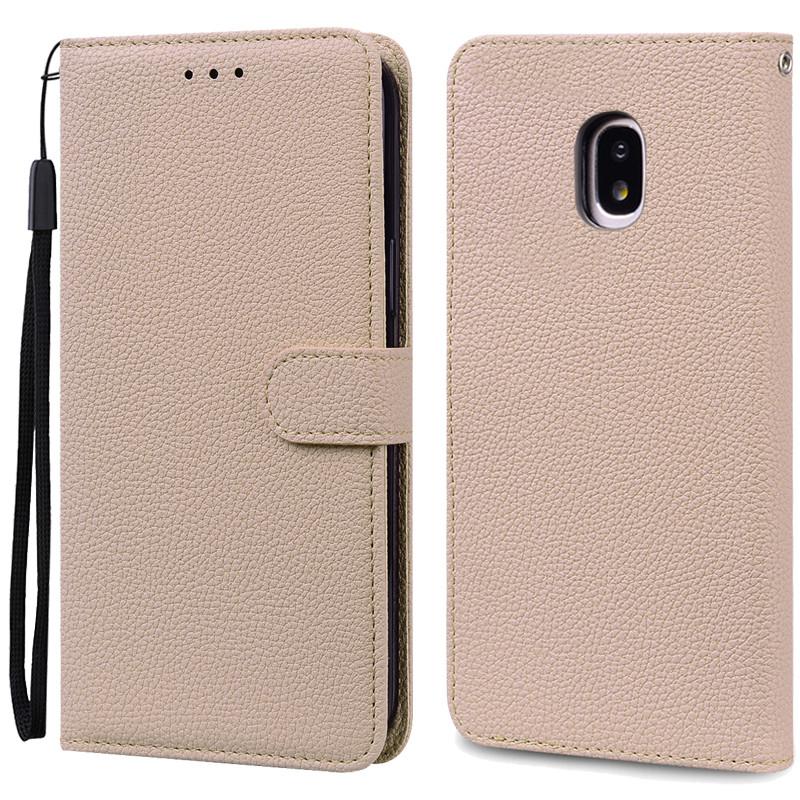 Leder Flip Fall Für Samsung J3 2017 Brieftasche Telefon Fall Für Samsung Galaxy J3 2017 Fall J330 SM-J330F J 3 2017 abdeckung Fundas Etui Samsung J3 2017 J330 beige
