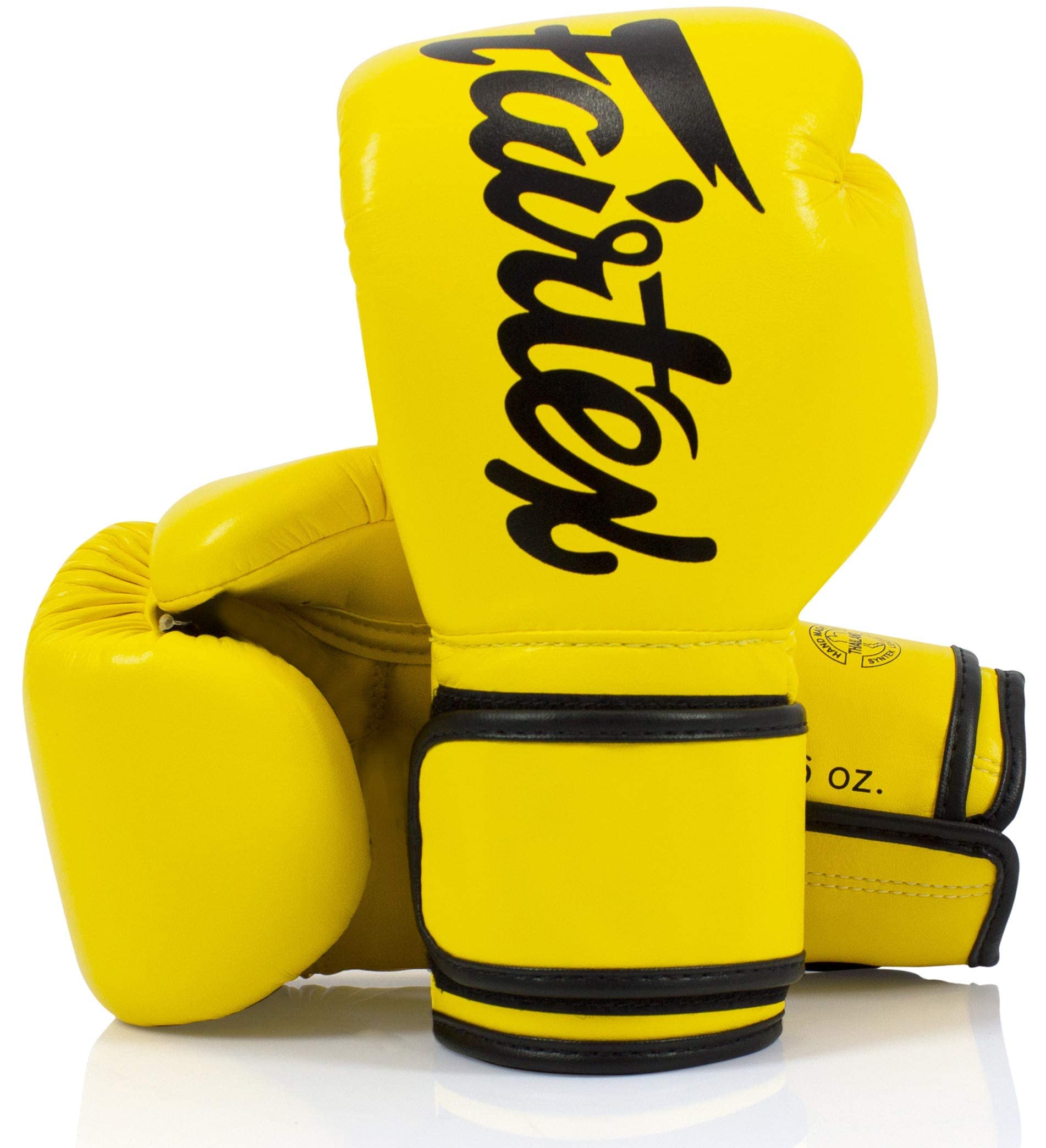 Fairtex BGV14 Muay-Thai-Boxhandschuhe aus Mikrofaser für Männer, Frauen und Kinder, MMA-Handschuhe, Kickboxen, Fitnessstudio-Workout, Premium-Qualität, leicht, stoßdämpfend gelb