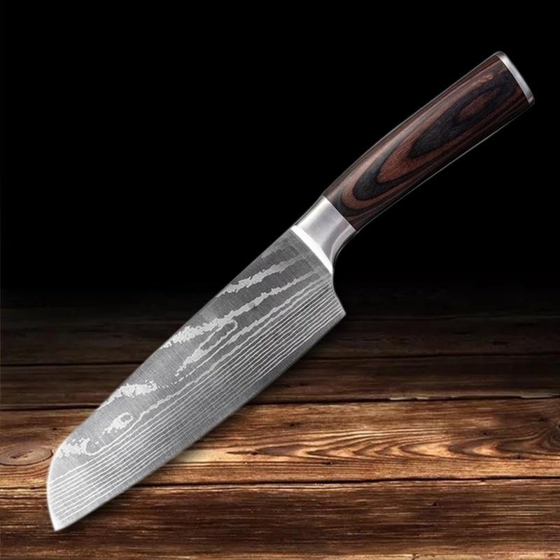 Professionelle Kochmesser, japanisches Damastmesser aus Edelstahl mit hohem Kohlenstoffgehalt 1pcs
