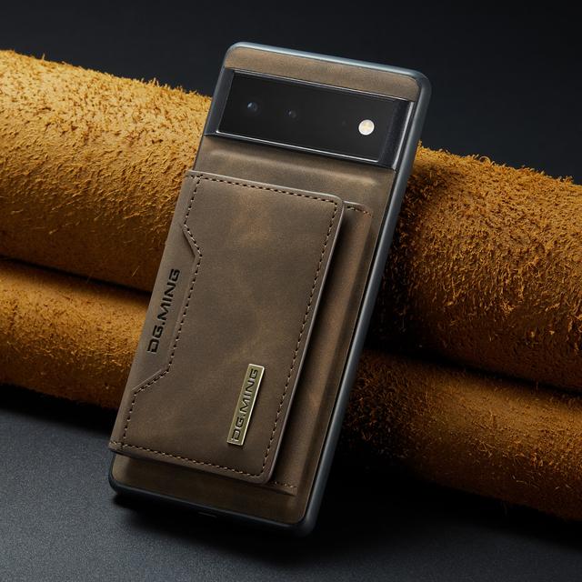 Abnehmbare magnetische Brieftasche aus Leder für Google Pixel 8 Pro 7 6 Pro Pixel 7A 6A 2-in-1-Handytasche mit Kartenfach und Münzständer Pixel 7 kaffeebraun