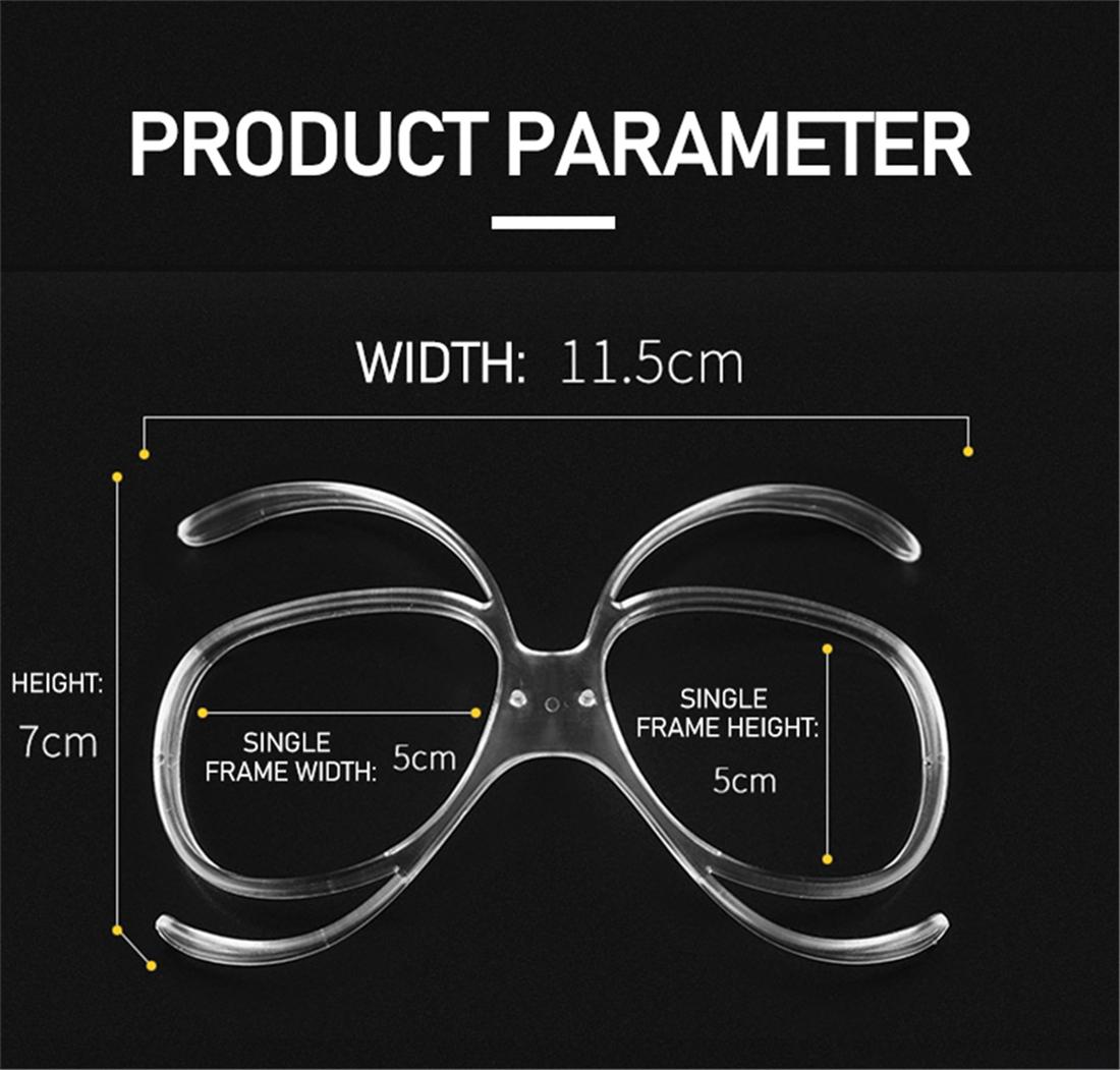 Skibrille mit Sehstärke Rx Einsatz Optischer Adapter Biegsame Snowboard Flexible Universalrahmen Tr90 Größe Motorradbrille gray