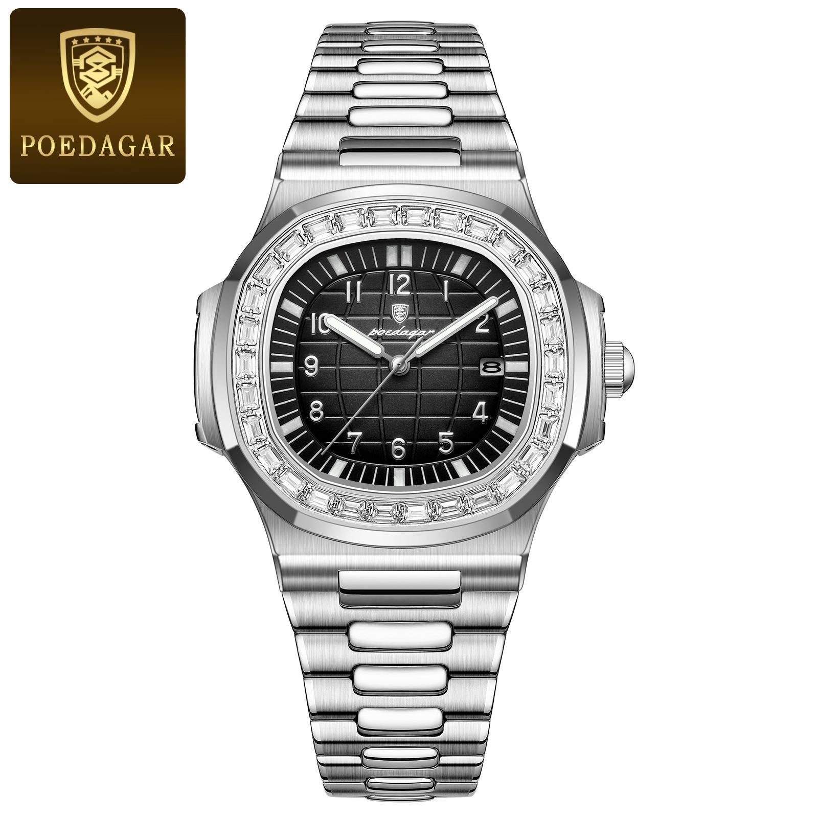 Klassische Armbanduhren in Roségold für Top-Marken, Luxus-Business-Datum, wasserdicht, leuchtend, Edelstahl, Herren-Quarz-Armbanduhr