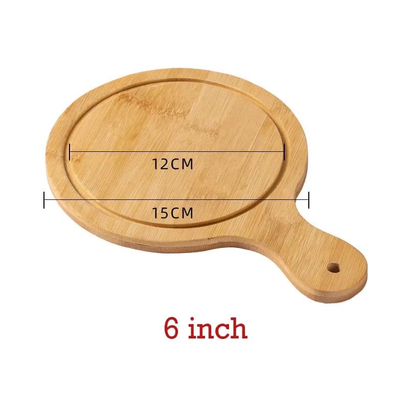 1 Stück Holz-Pizzapaddel, Servierbrett, Schneidebrett mit Griff, Brot-/Gebäckplatte, Steak-/Snack-Tablett, Küchenhelfer-Zubehör beige