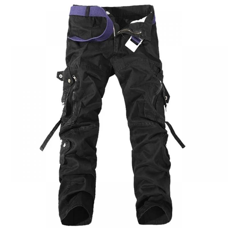 2024 mode Military Cargo Hosen Herren Hosen Overalls Casual Baggy Armee Cargo Hosen Männer Plus Größe Multi-tasche Taktische hosen 40 schwarz