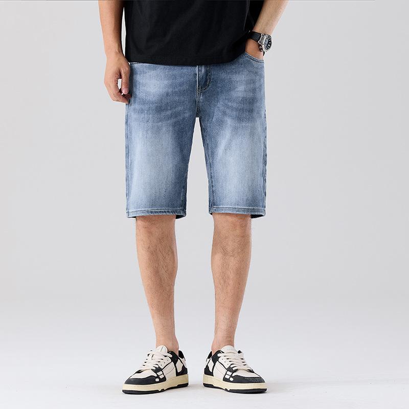 Sommer Herren Jeans Besteck Lässig Gerade Slim Jeans Herren 38 blau