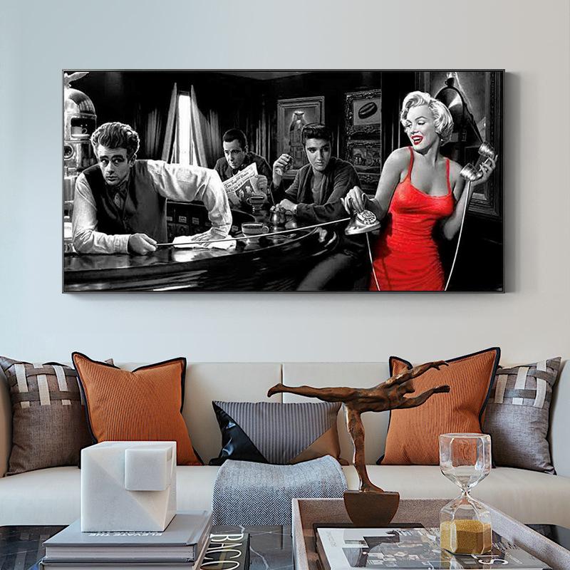 Marilyn Monroe – Wandkunst mit legendären Promi-Charakteren, HD-Leinwanddruck, Poster, Zuhause, Wohnzimmer, Raumdekoration, Gemälde 40x80cm