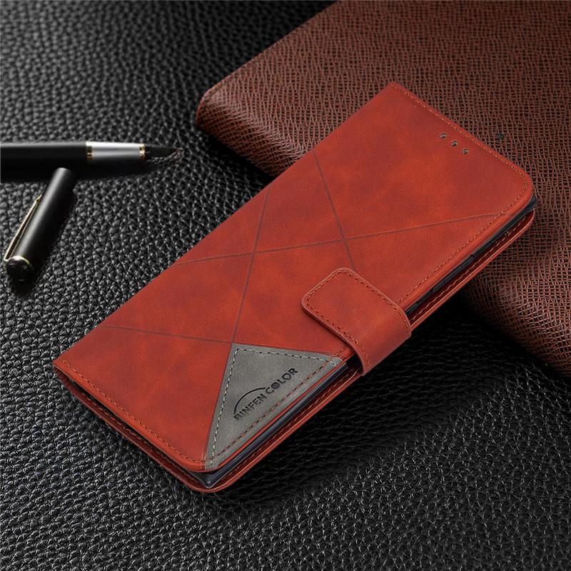 Huawei P Smart Z Luxus Leder Handyhülle für Huawei P Smart PSmart 2020 2021 PSmartZ LX1 Brieftasche Flip Cover Coque Fundas P Smart 2019 dunkelbraune