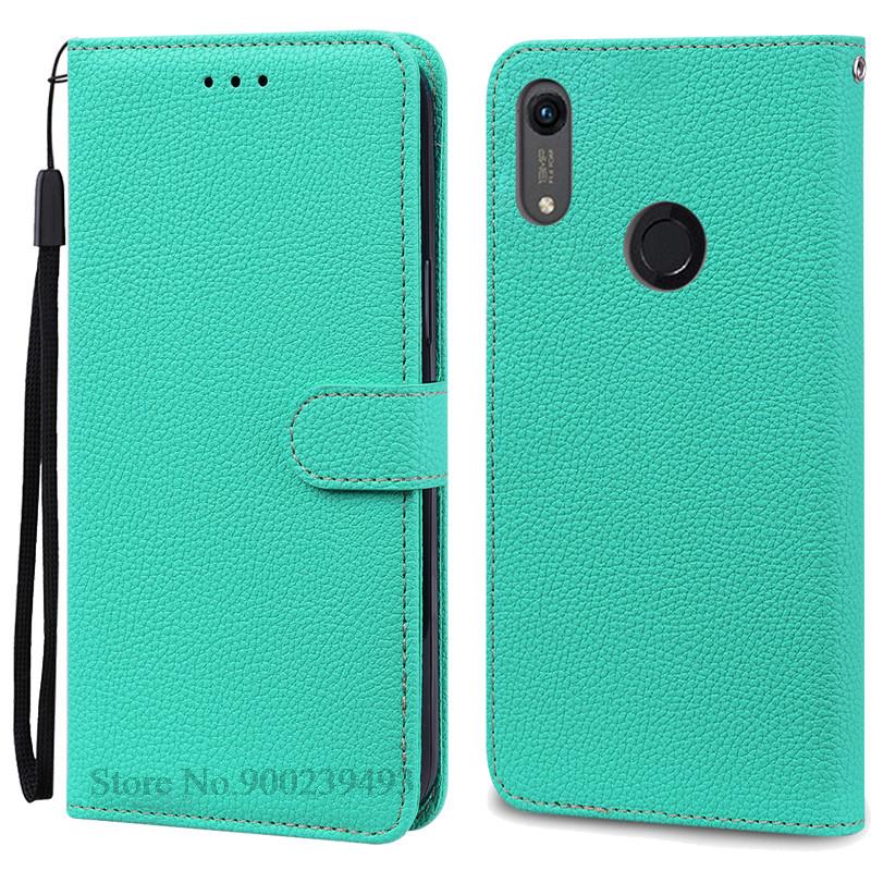 Für Huawei Y6 2019 Hülle Leder Flip Wallet Case Für Coque Huawei Y6 Prime 2019 MRD-LX1 Flip Case für Huawei Y6S Hülle Fundas Y6 2019 himmelblaue