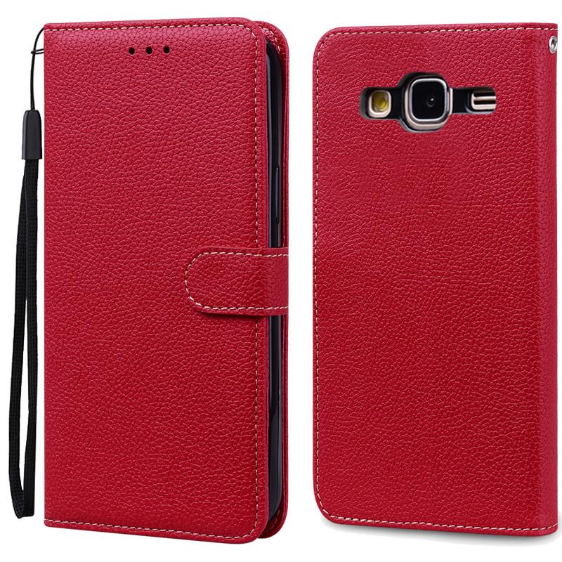 Für Samsung Galaxy J3 2016 Fall Flip Leder Abdeckung Für Samsung J3 2016 Fall Brieftasche Telefon Fall Für Samsung Galaxy J3 6 2016 J320F For Samsung J3 2016 dunkelrote