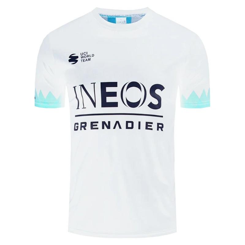 Schnelltrocknendes T-Shirt INEOS Radsportteam Trikot Herren Damen Rennrad Trikot Oberteile Ropa Ciclismo Pro Fahrradtrikot Kleidung XXS elfenbein