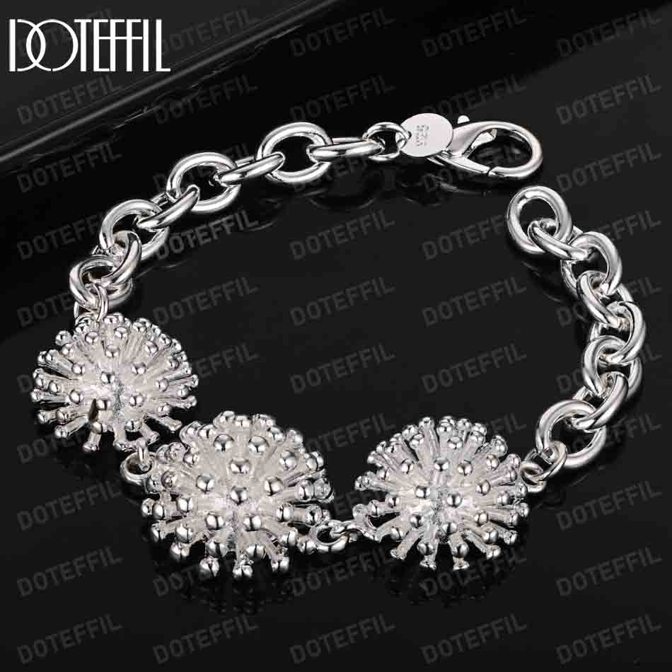 925 Sterling Silber Feuerwerk Armband Hochzeitsschmuck 20cm
