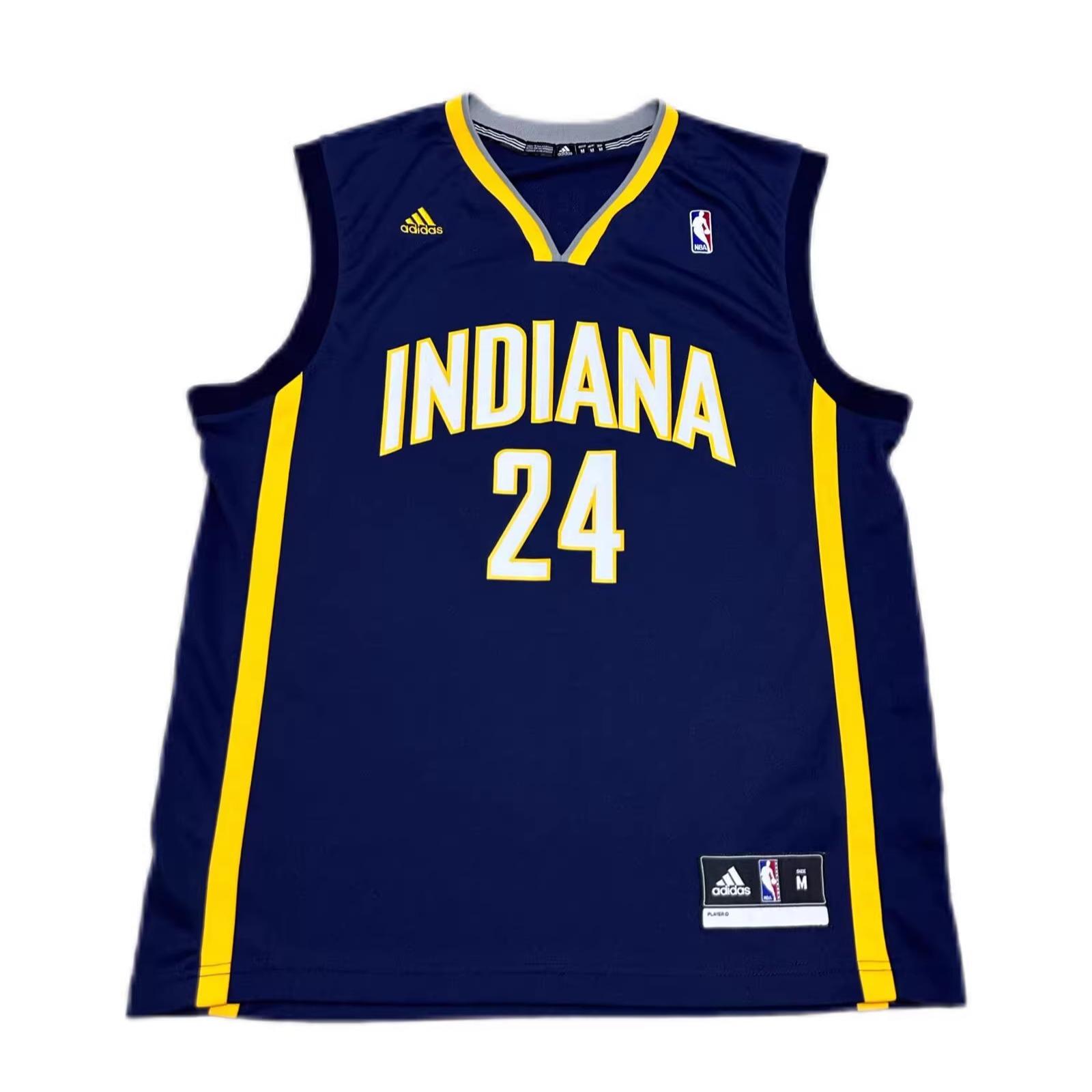 Adidas X NBA Zusammenarbeit Indiana Pacers George Mode Bequem Weich Hautfreundlich Basketball Trikot Unisex Trikot Dunkelblau 7818A-312-AEB1512 L