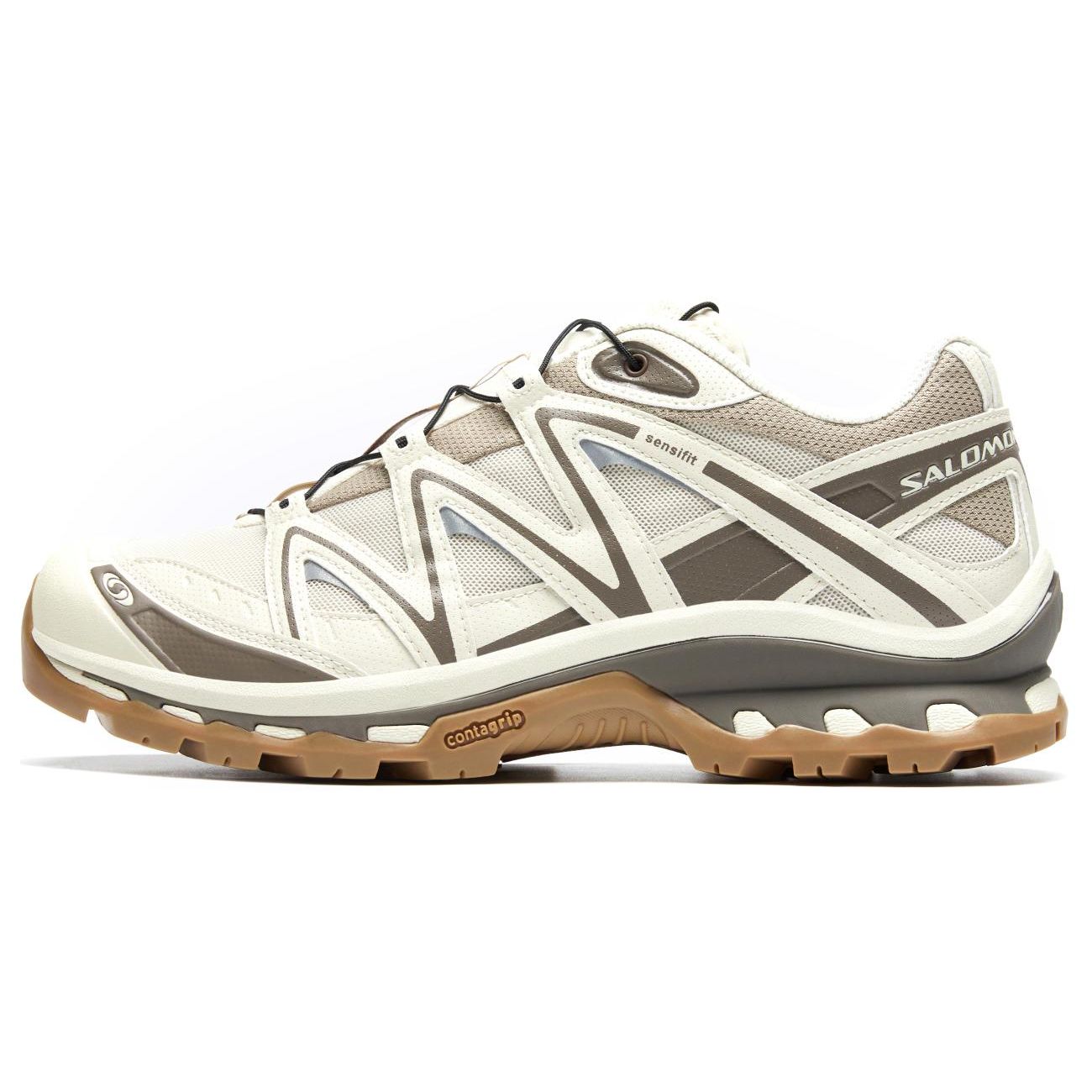 Salomon XT-Quest Stoff Schnürschuhe Flach Runde Zehenstütze Low-Top Wanderschuhe Unisex Wanderschuhe Hellgrau Braun Pfefferweiß 475413 36⅔