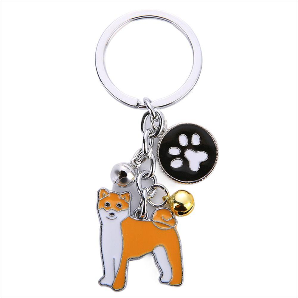 Emaille Golden Retriever Tier Glocke Malteser Hund Anhänger Haustier Schlüsselanhänger Hund Schlüsselanhänger Haustier Schlüsselanhänger Akita