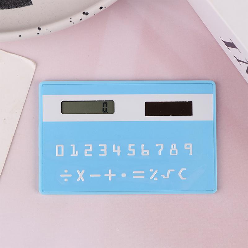Solar 8-stelliger Taschenrechner Schüler Mini-Taschenrechner Tragbarer Slim-Taschenrechner Schreibwaren Mathe-Spielzeug Schule Elektronik Taschenrechner himmelblaue