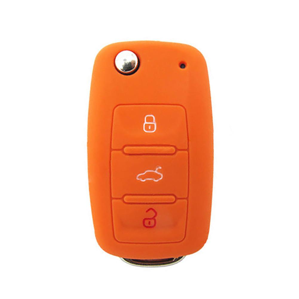 Auto Innendekoration Silikon Autoschlüssel Schutzhülle für Golf Bora Polo Golf Autoteile orange