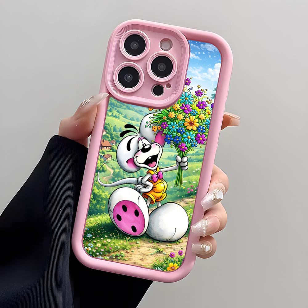 Cartoon D-Diddl Handyhülle Für IPhone Air 17 Pro Max 16 E 15 14 Pro Max 13 12 11 Mini Plus Weiche Silikon Hülle Rosa iPhone Air