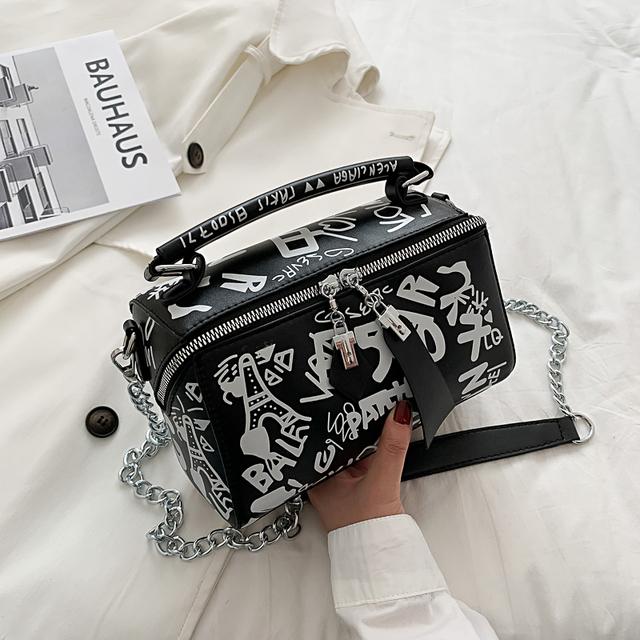 Frauen Graffiti Handtaschen Schultertaschen Frauen Tasche 2024 Luxus Design Frauen Leder Handtaschen und Geldbörse Mode Umhängetaschen Für