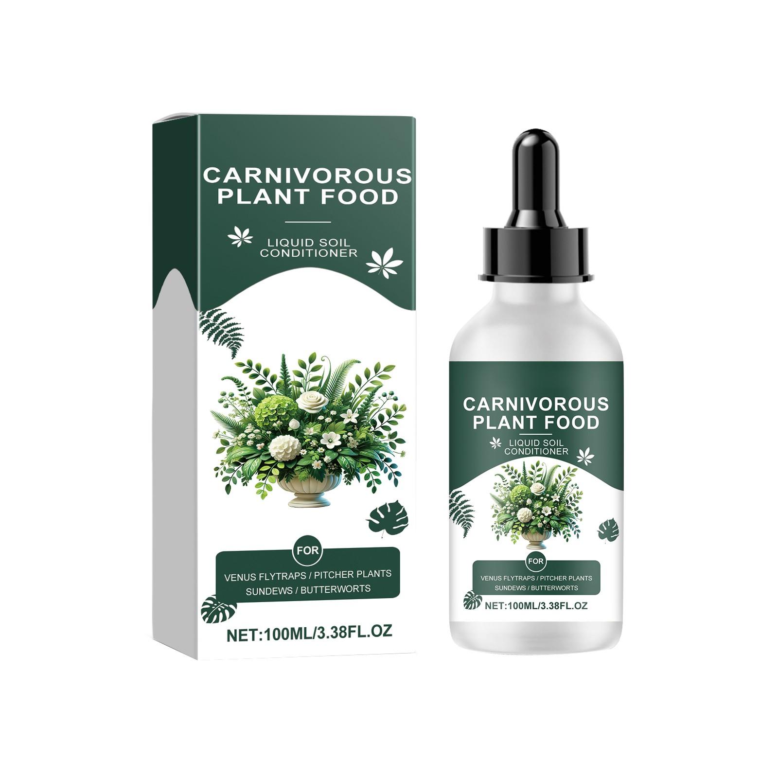 Tropischer Pflanzendünger für fleischfressende Pflanzen, hochwertiger flüssiger Dünger und Nahrungsergänzungsmittel für fleischfressende Pflanzen für Wachstum, 100 ml