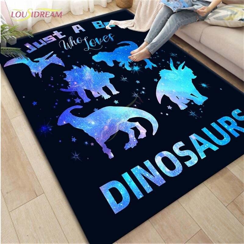 Jurassic Park Dinosaurier Muster Teppich Anti-Rutsch-Bereich Bodenmatte Teppich Rutschfeste Matte Esszimmer Wohnzimmer Weicher Schlafzimmer Teppich 40cm x 60cm
