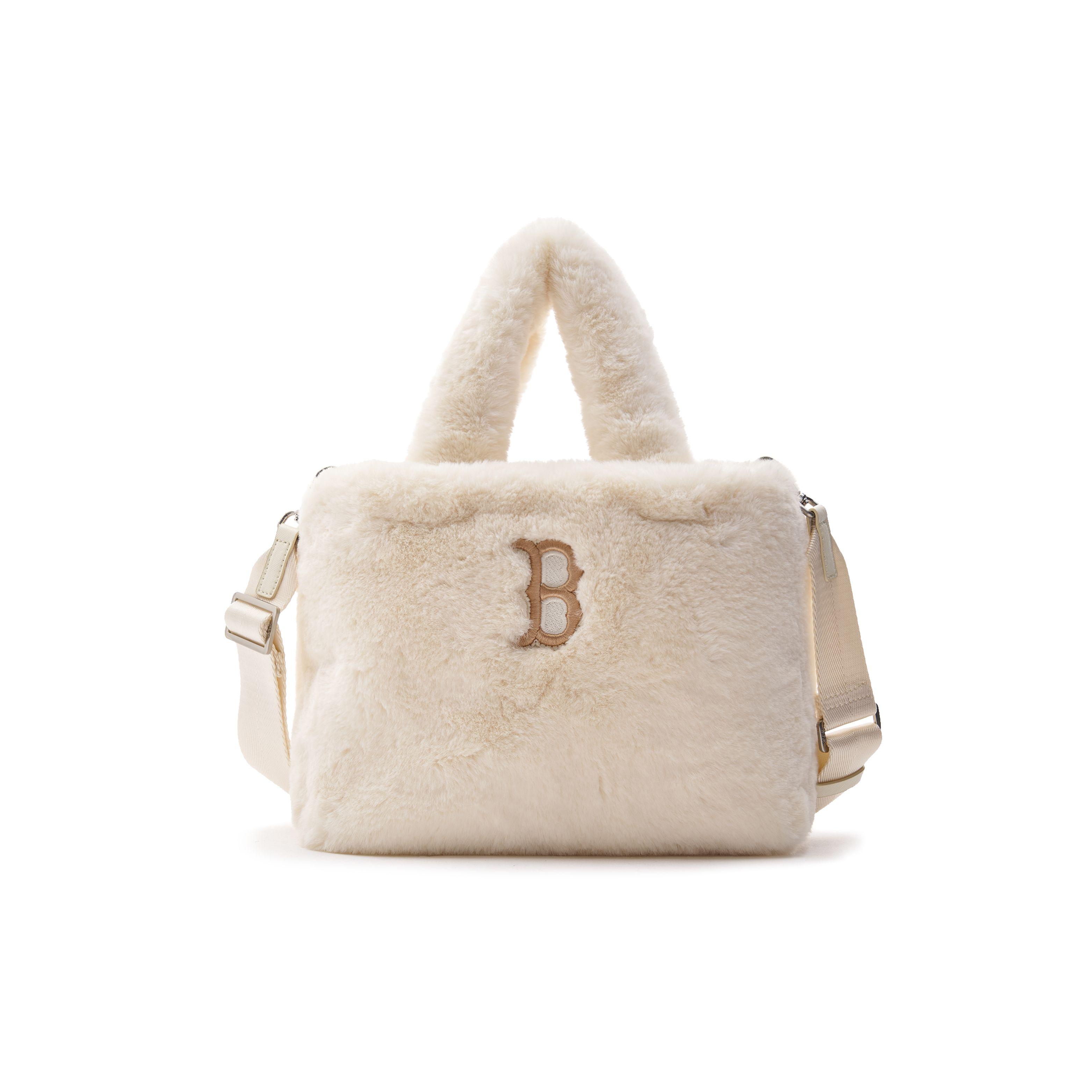MLB Boston Red Sox Buchsticken Großes Logo Polyester Tragetasche Einkaufstasche Schulter Crossbody Handtasche Damen Tragetasche Weiß 3AORS0536-43BGL White