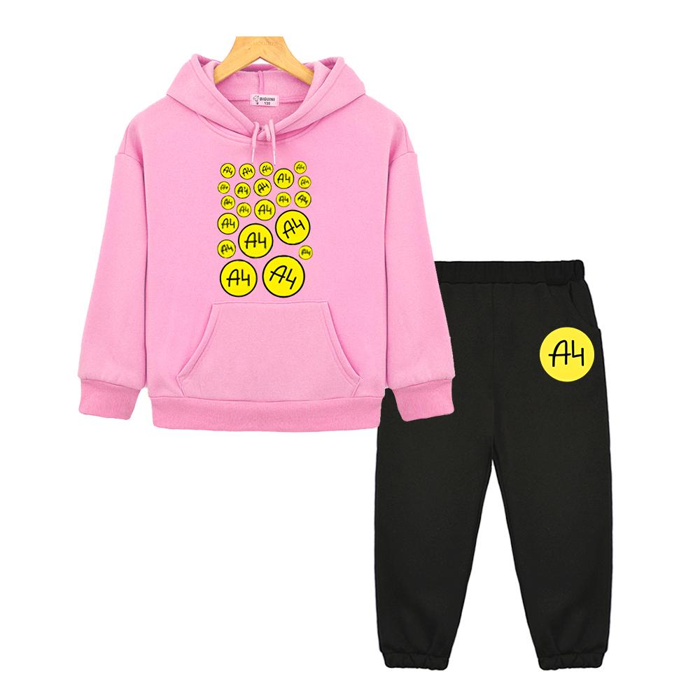 Vlad Paper A4 Anime Hoodie Herbst Sweatshirt Unisex Jungen Mädchen Kleidung Merch A4 Kapuzensets Pullover Jacke Kinder Boutique Kleidung 160 rosa