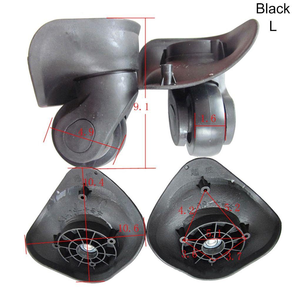 A08 Koffer Spinner Caster Gummiräder Koffer Reparatur Ersatz Hand Spinner Gepäck Räder L schwarz