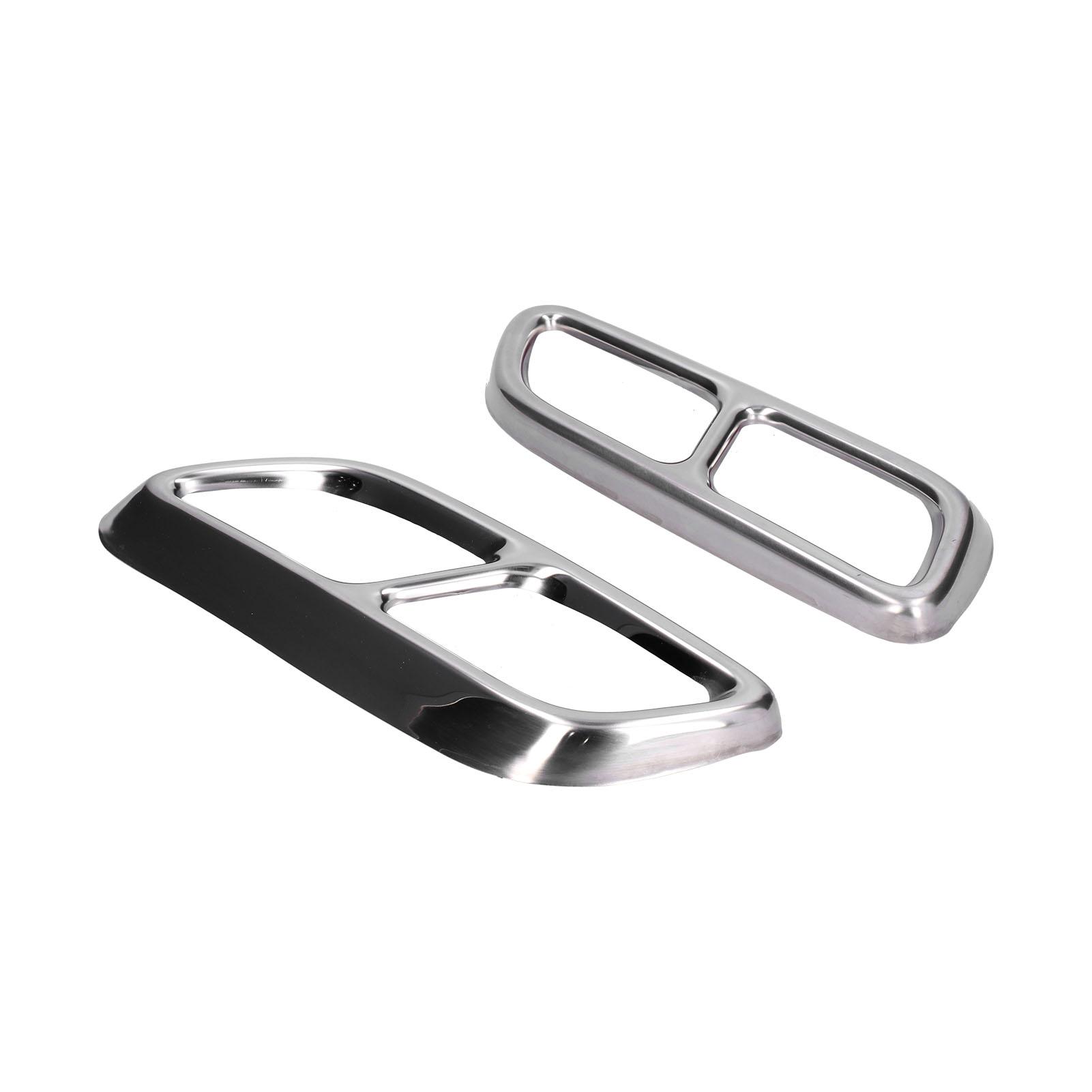 2 stücke Auspuffblende Edelstahl Schwanz Kehle Rahmen Quad Outlet Ersatz für Cadillac CT5