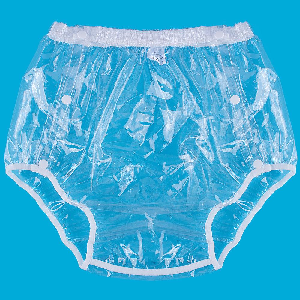 Wasserdichte, geräuschlose TPU-Windeln für Erwachsene mit auslaufsicheren Druckknöpfen, leicht an- und auszuziehen, anpassbar für medizinisches Personal und ältere Menschen. XXL: Adult Snap