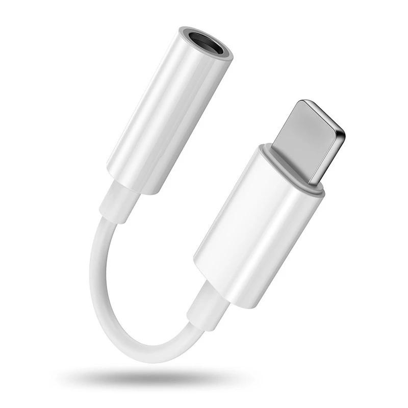 Unterstützt das vollständige System für iPhone Lightning auf 3,5-mm-Kopfhörer-Kopfhörer-Buchse, Aux-Adapter, Kabel-Adapter weiß