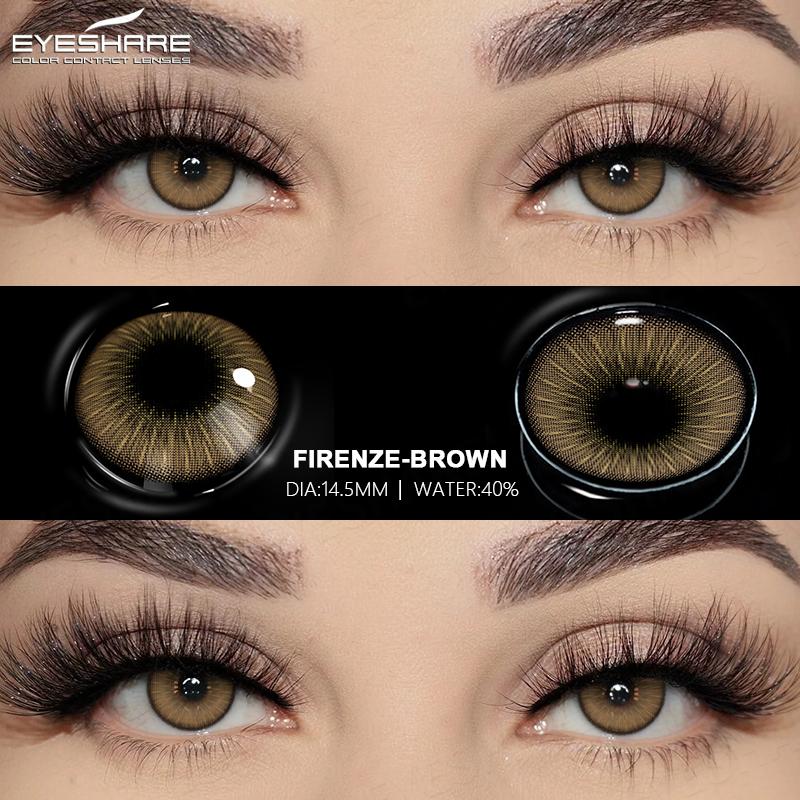 EYESHARE Natürliche Farbige Kontaktlinsen für die Augen Braune Kontaktlinse Blaue Kontaktlinse Farbige Augen-Kontakte Augen Make-up Jährliche Nutzung