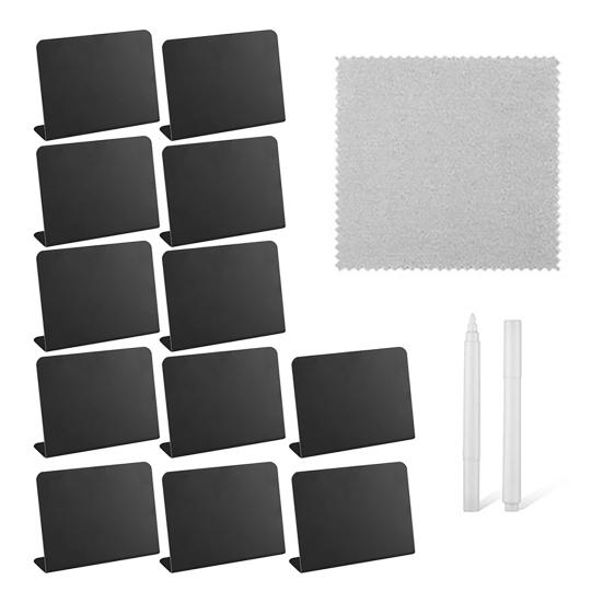 12Pcs Kleine Tafel Zeichen Lebensmittel Buffet Wiederverwendbare Mini Tafeln mit Weiß Stift 12pcs A