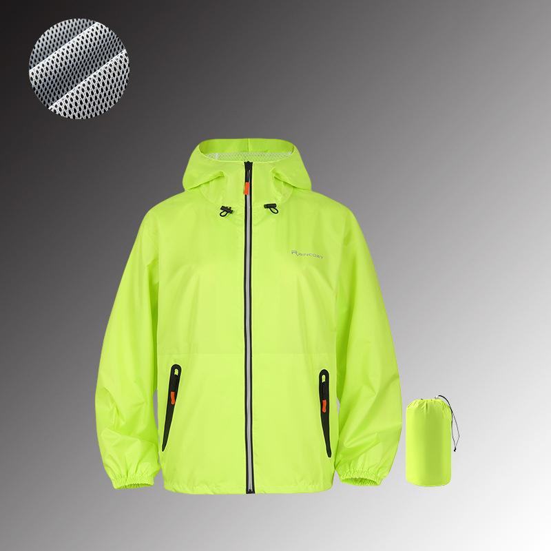 Große Größe 6XL Wasserdichte Regenmantel-Anzug für Erwachsene für den Sommer Unisex Motorrad-Regenmantel Leicht Atmungsaktiv Outdoor-Regenbekleidung M yellow