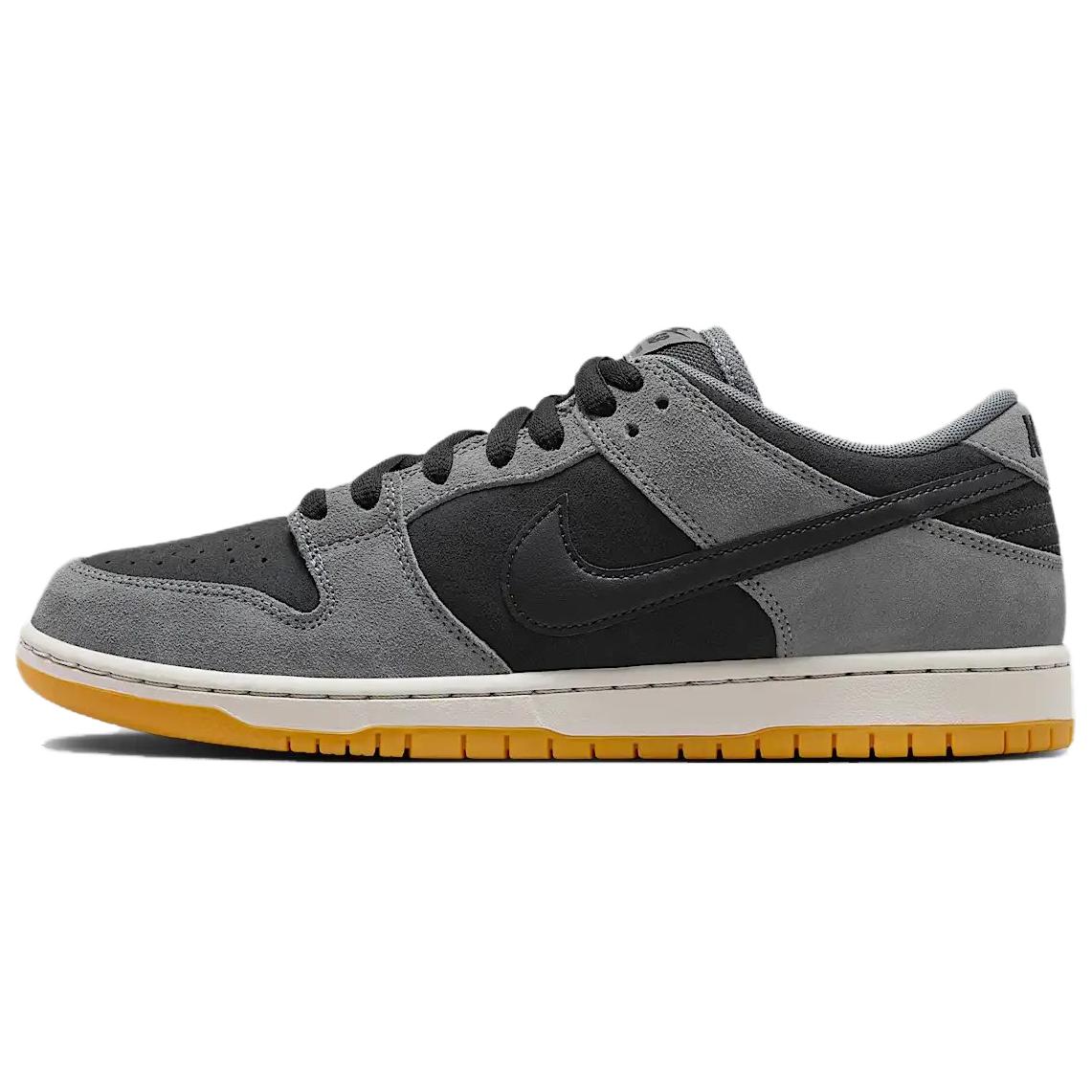 Nike Dunk Low SB Dark Smoke Grey Unisex-Sneakers Schwarz Photon-Dust Gummi-Hellbraun HF3063-001 40