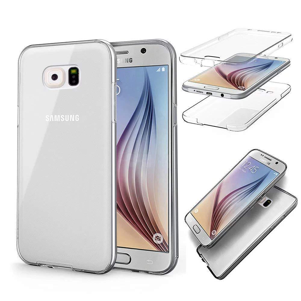 Doppelte Silikonhülle Samsung Galaxy A10 A20 A20E A30 A40 A50 A60 A70 A3 A5 A6 A7 A8 A9 Clear Cover Samsung A30S reinfarbig