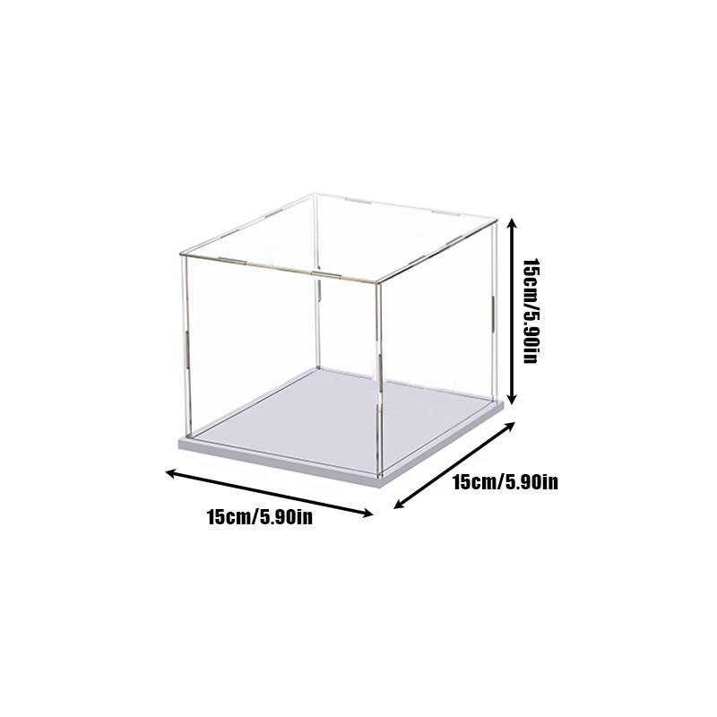 1 Stück transparente Acryl-Displaybox, Aufbewahrung, staubdichter Schutz, Vitrine, Desktop-Aufbewahrung, Heimaufbewahrung 15*15*15cm