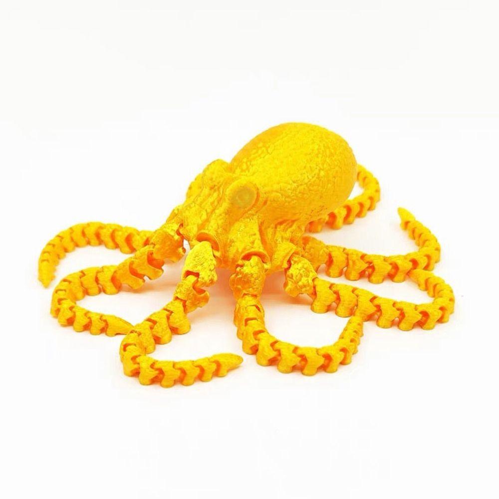 3D-gedrucktes Meeresfisch-Ornament Aktives Gelenk Meeresfisch-Modell 19/27cm 3D Meeresfisch-Ornament Kinderspielzeug 19CM gold