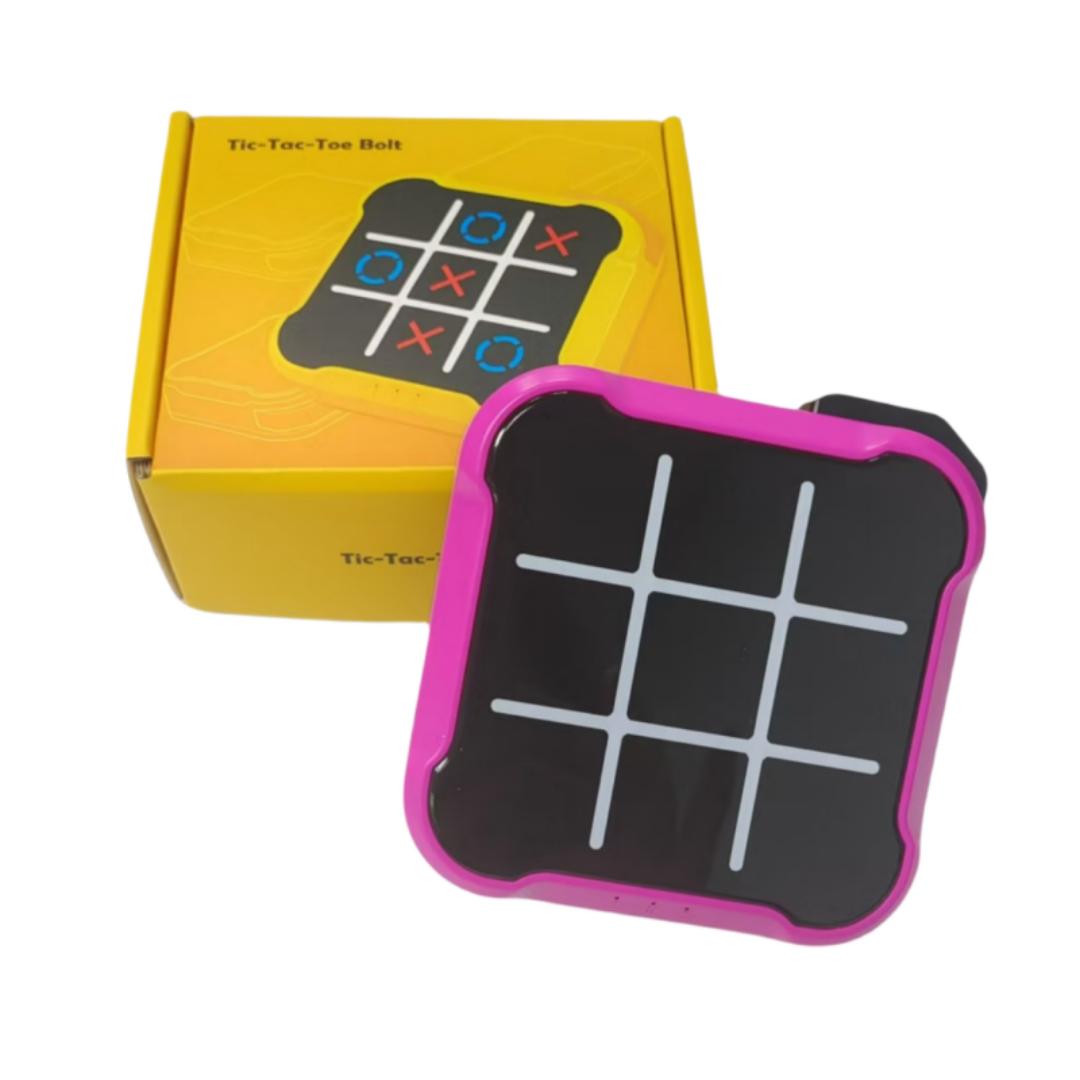 Tic-Tac-Toe Elektronisches Schachbrettspiel Multifunktionstisch Tragbar für Erwachsene Kinder Pädagogisch Familie Reiseformat Brettspiele yellow