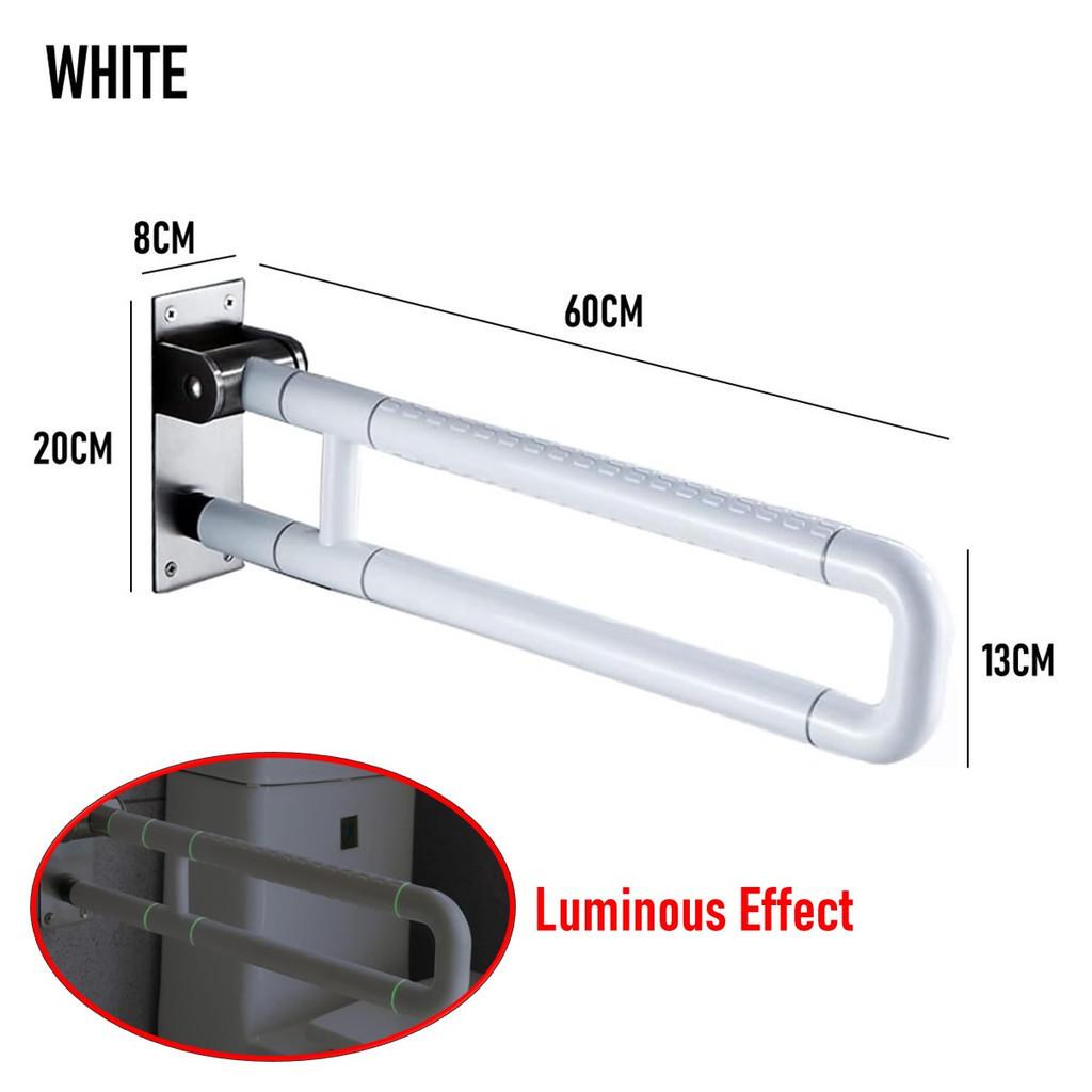 304 Edelstahl Badezimmer Sicherheit Klapp Haltegriff Wc Sicherheit Griff Bar 60*8*20CM