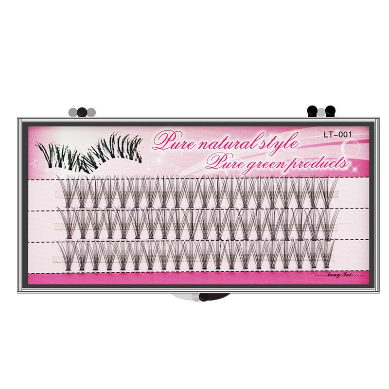 Mode 60 Stück dicke natürliche Luft falsche Wimpern professionelles Make-up individuelle Cluster-Augenwimpern Pfropfen falsche Wimpern Wimpernverlängerungen 14mm