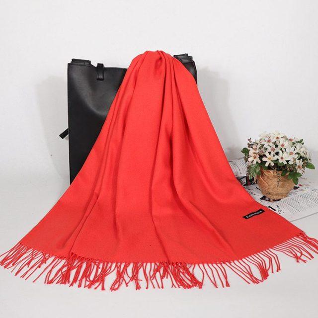 2021 luxus Marke Schal Weibliche Kaschmir Schal Winter Frauen Wolle Schal Frauen Foulard Schal Femme Pashmina Frauen Solide Poncho Lic