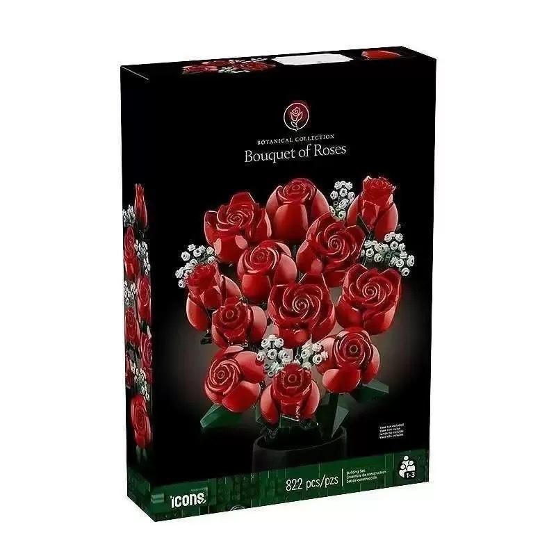 Adventskalender 2025 Blumenstrauß Bausteine Für Erwachsene Kinder 24 Tage Weihnachten Countdown Kalender Mit 24 Arten Blumen black