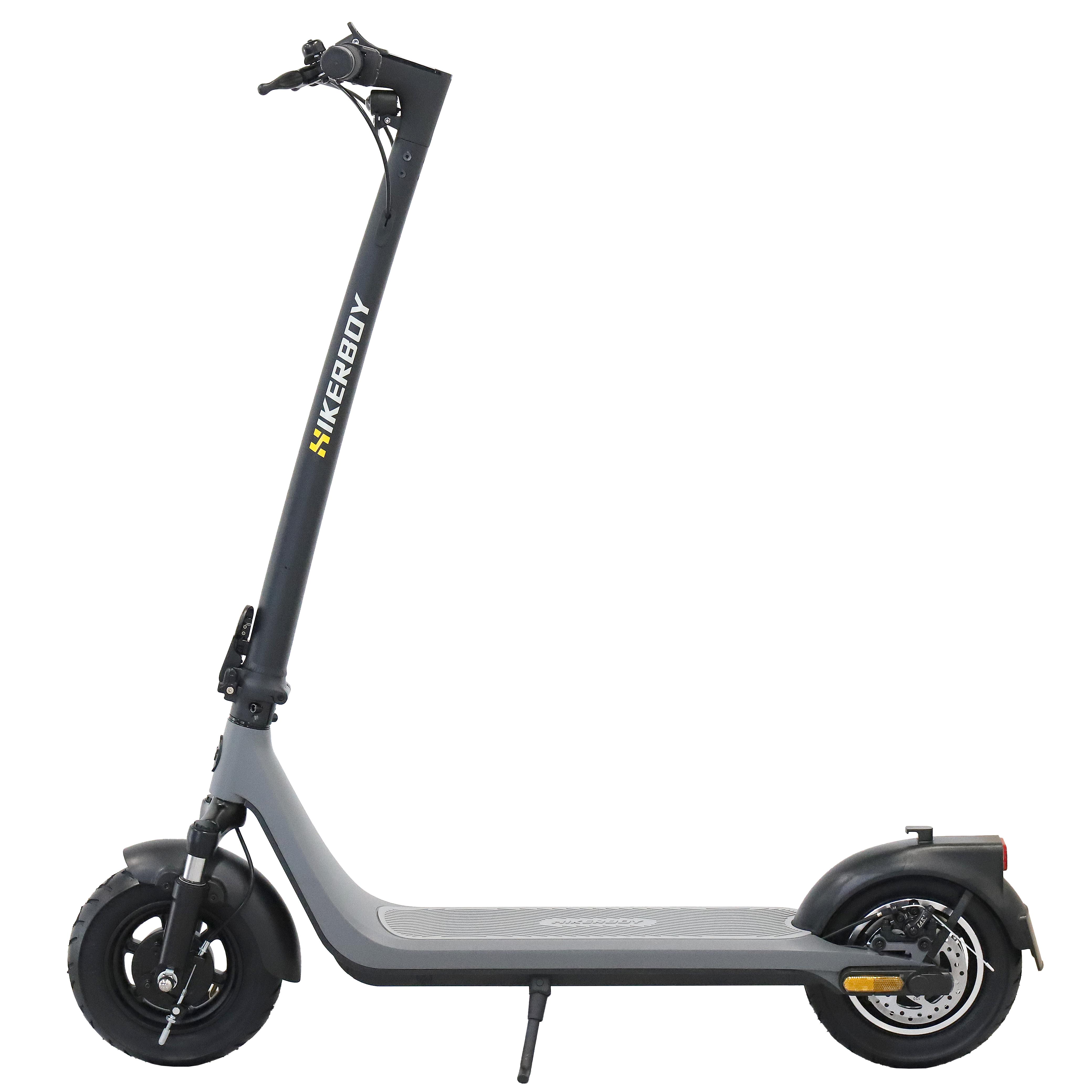 HIKERBOY CURTIS Erwachsener Outdoor Faltbarer E-Scooter 36V10.4AH Akku 350W Motor City Elektroroller 10 Zoll Elektroroller grau